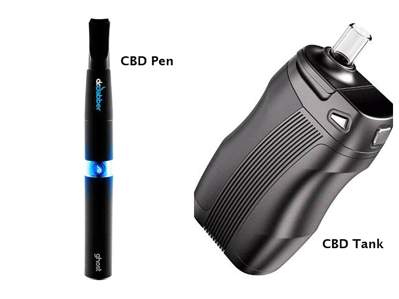 CBD Pen example and CBD tank example. Items sold online in UK by doctorherb.co.uk.